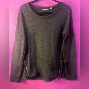 Athleta Side Zipper Sweater Crew Neck